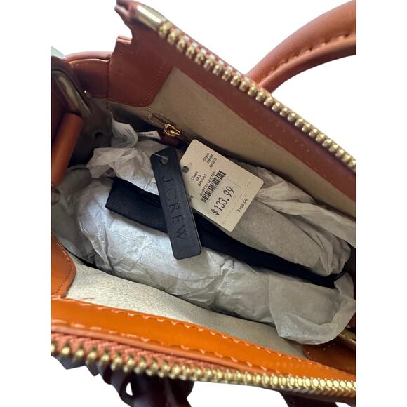 J.Crew - Harper Mini Satchel, Italian Leather - Burning Pecan - Picture 4 of 5